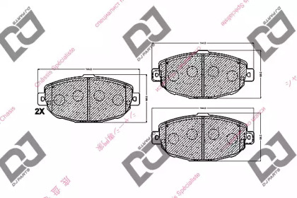 Комплект тормозных колодок DJ PARTS BP1406